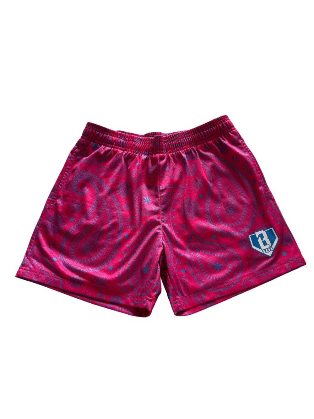 Baseball Lifestyle B 101 Pink Shorts Paisley Small Athletic Small Drawstring